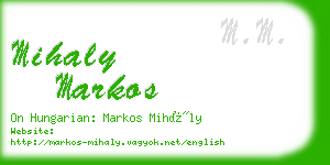 mihaly markos business card